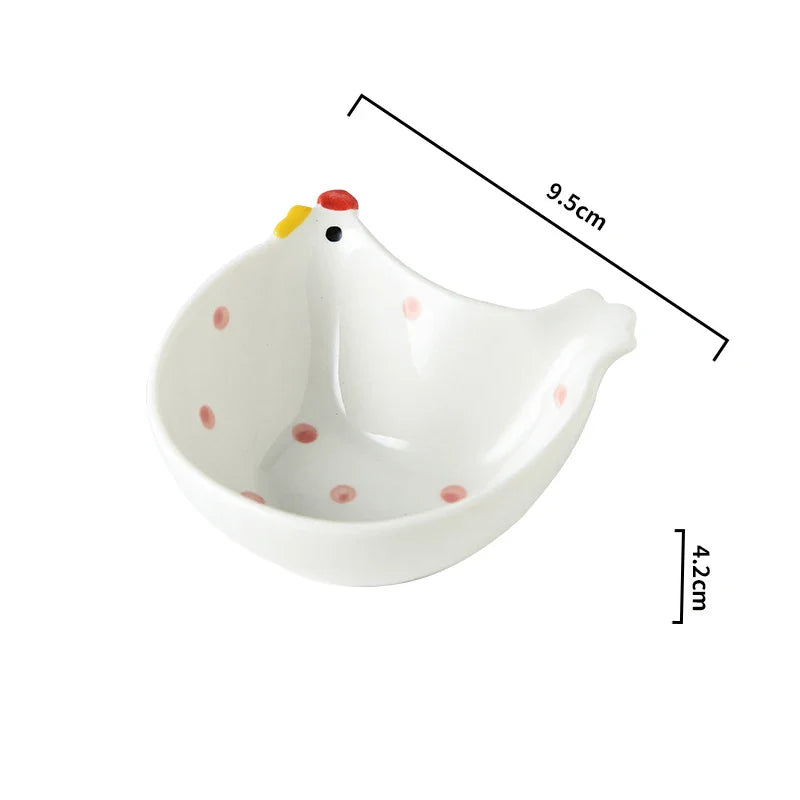 Ceramic Chick Sauce Plate Set by Cravinc