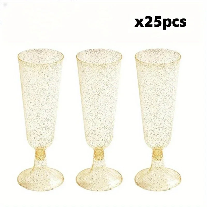 Cravinc 150ml Disposable Champagne Flutes for Weddings and Events