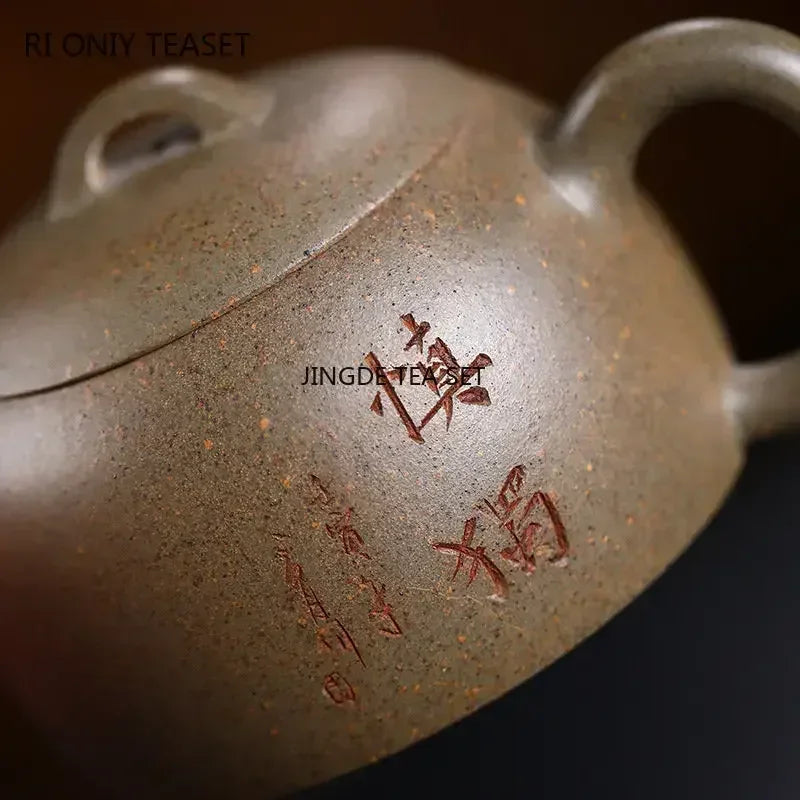 Cravinc 120ml Yixing Purple Clay Tea Pot by Famous Artists, Handmade Zisha Set