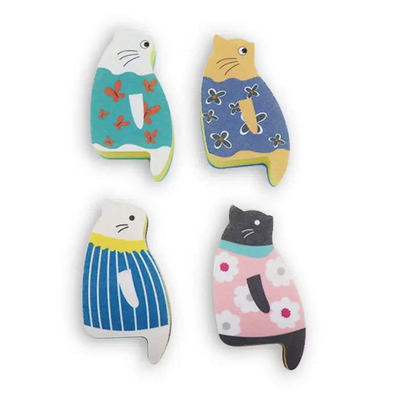 Cat Kitchen Dishwashing Sponge by Cravinc: Cute Cartoon Cleaning Cloth & Kitchen Supply