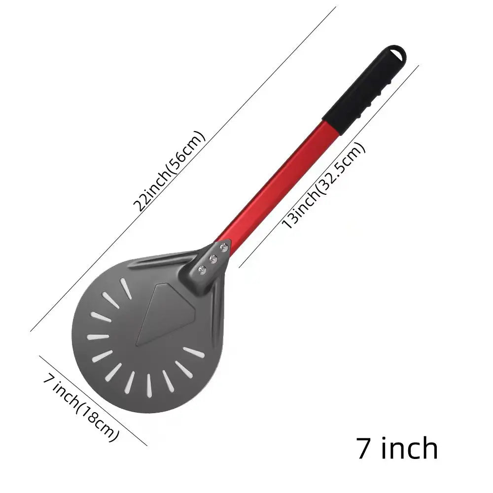 Cravinc 10" Pizza Paddle Peel Short Handle Perforated Nonstick Turning Utensil