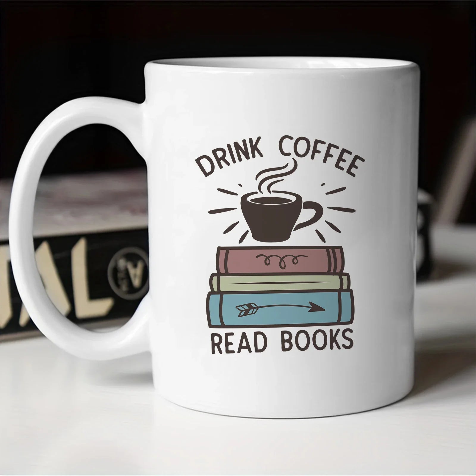 Cravinc 11oz Library Coffee Mug for Reading Lovers