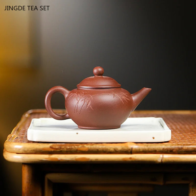 Cravinc 150ml Yixing Purple Clay Teapot with Custom Filter Infuser