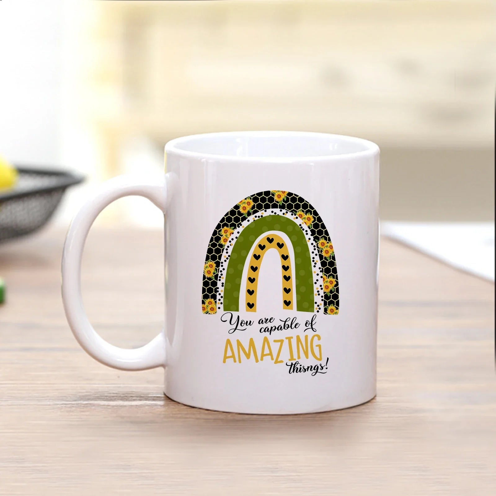 Cravinc 11oz Ceramic Coffee Sublimation Mug - Capable of Amazing Things