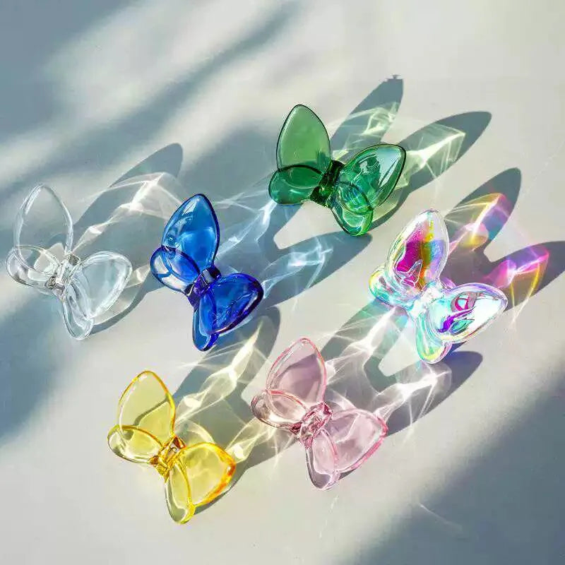 Colorful Crystal Butterfly Desktop Decor by Cravinc: Dazzling Home & Office Ornament