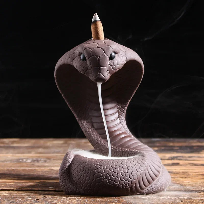 Ceramic Smoked Sandalwood Ruyi Incense Burner by Cravinc