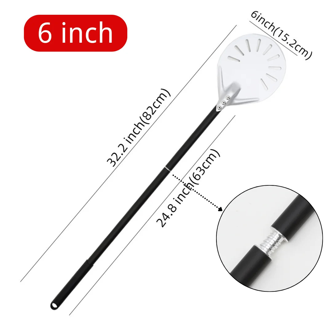 Cravinc 10-Inch Long Pizza Peel Adjustable Spatula Baking Tool Kitchen Utensil Nonstick Turner