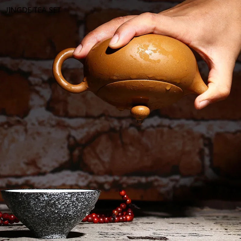 Cravinc 160ML Raw Ore Purple Clay Teapot Xishi Tea Set