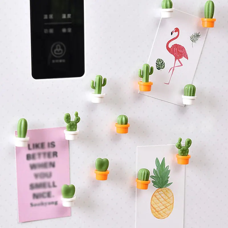 Cactus Fridge Magnets Set for Home Kitchen Decor by Cravinc