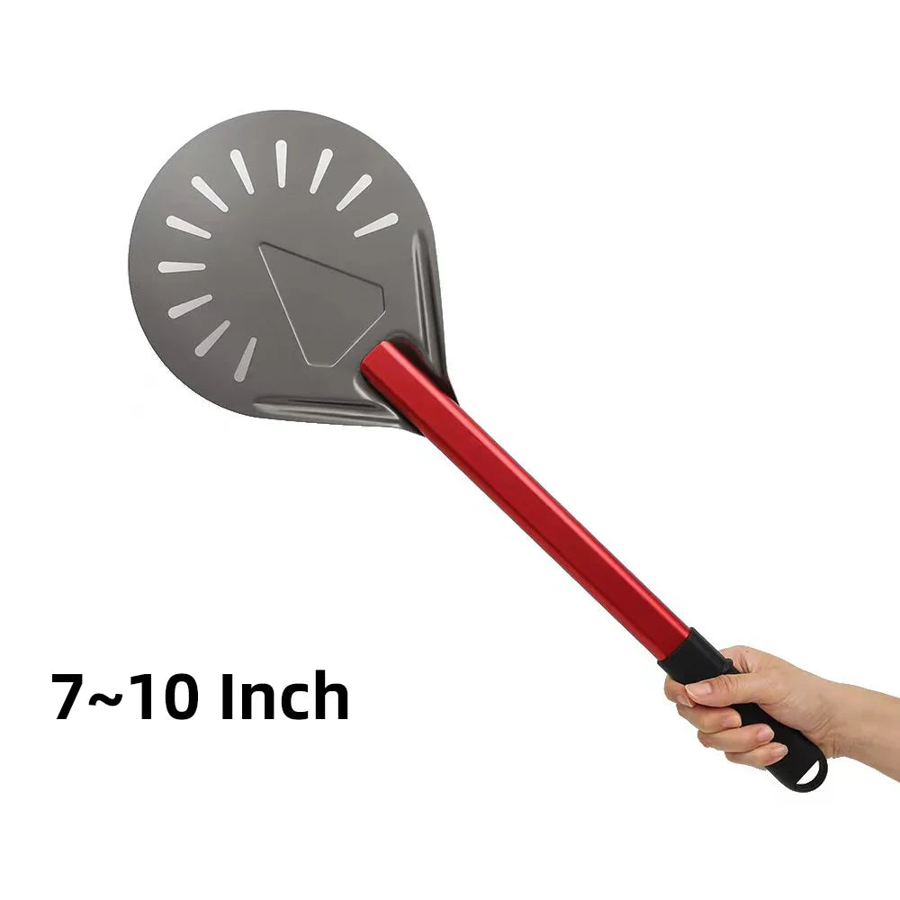 Cravinc 10" Pizza Paddle Peel Short Handle Perforated Nonstick Turning Utensil