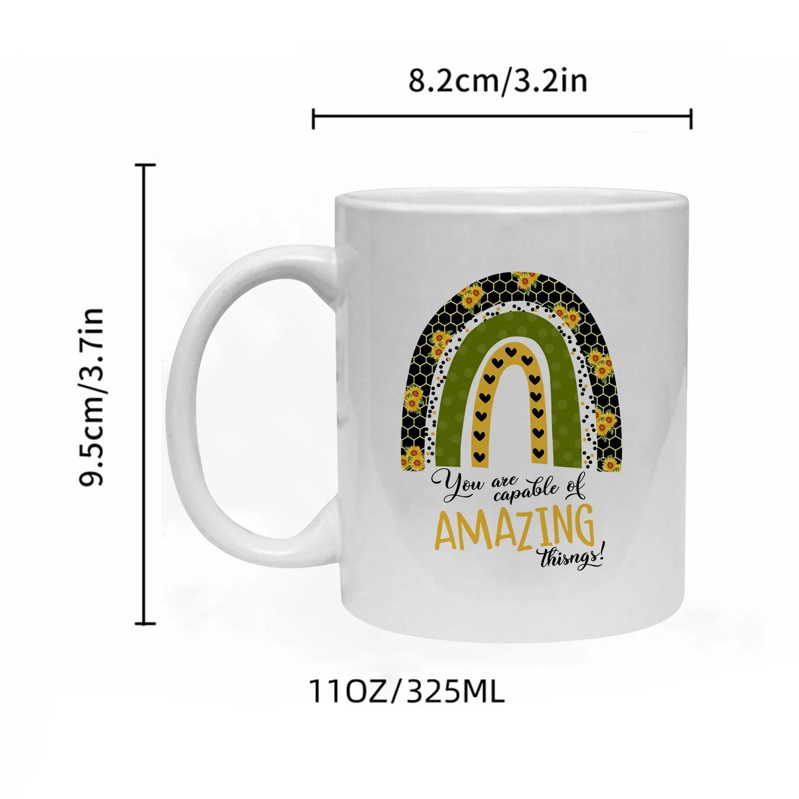 Cravinc 11oz Ceramic Coffee Sublimation Mug - Capable of Amazing Things