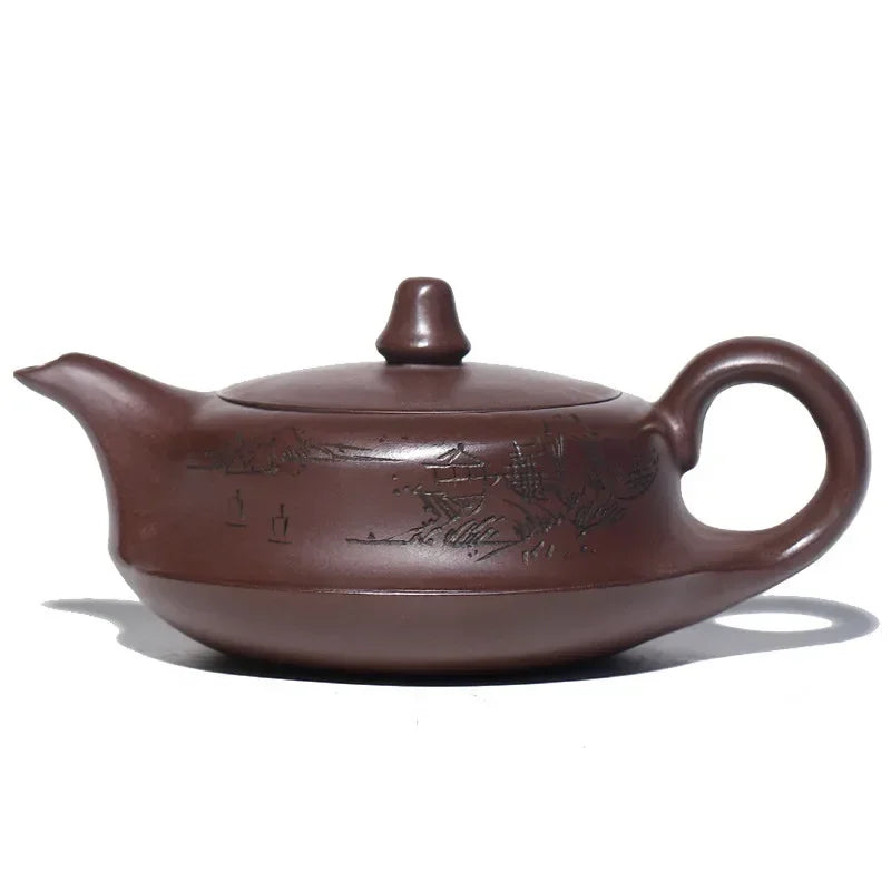 Cravinc 160ML Purple Clay Teapot Handmade Zisha Tea Set Retro Master Ball Hole