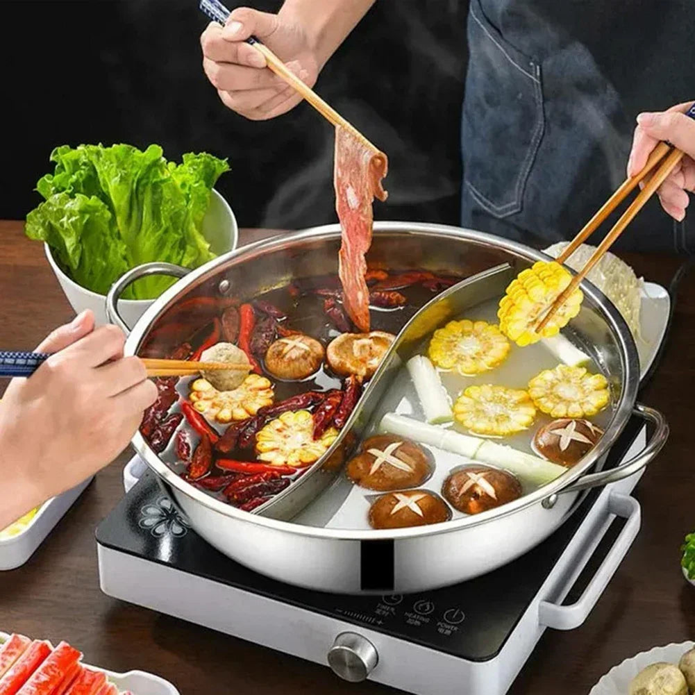 Cravinc™ 28cm Divided Stainless Steel Hot Pot