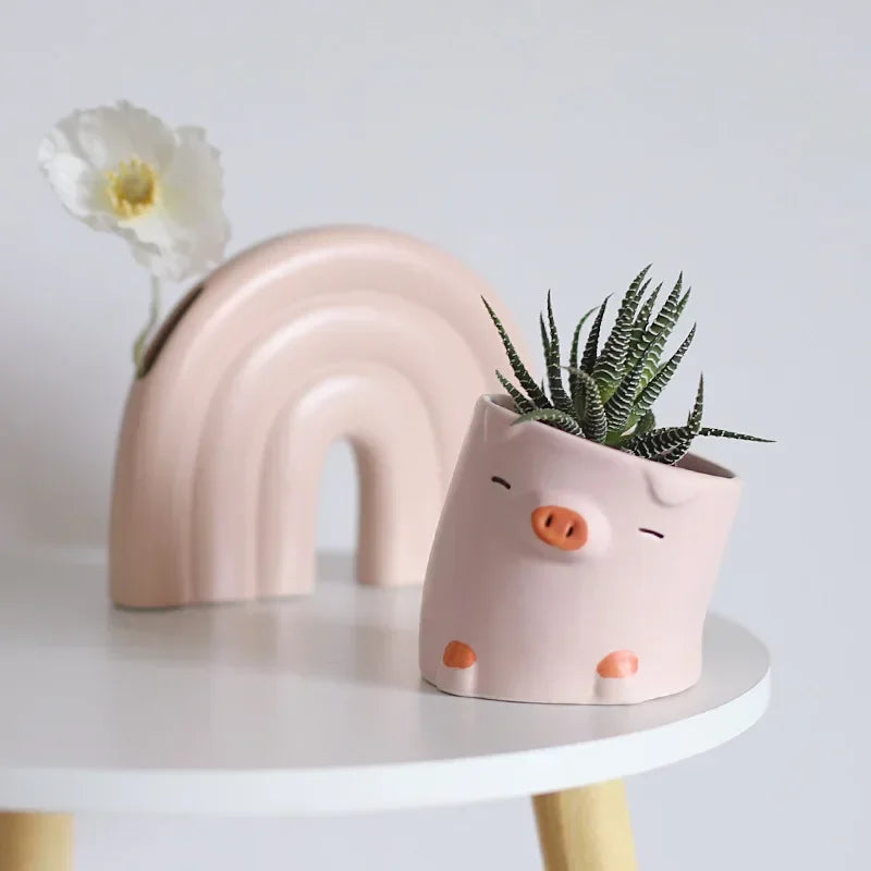 Cartoon Animals Succulent Pots - Cravinc's Unique Desktop Decor & Artistic Ornaments