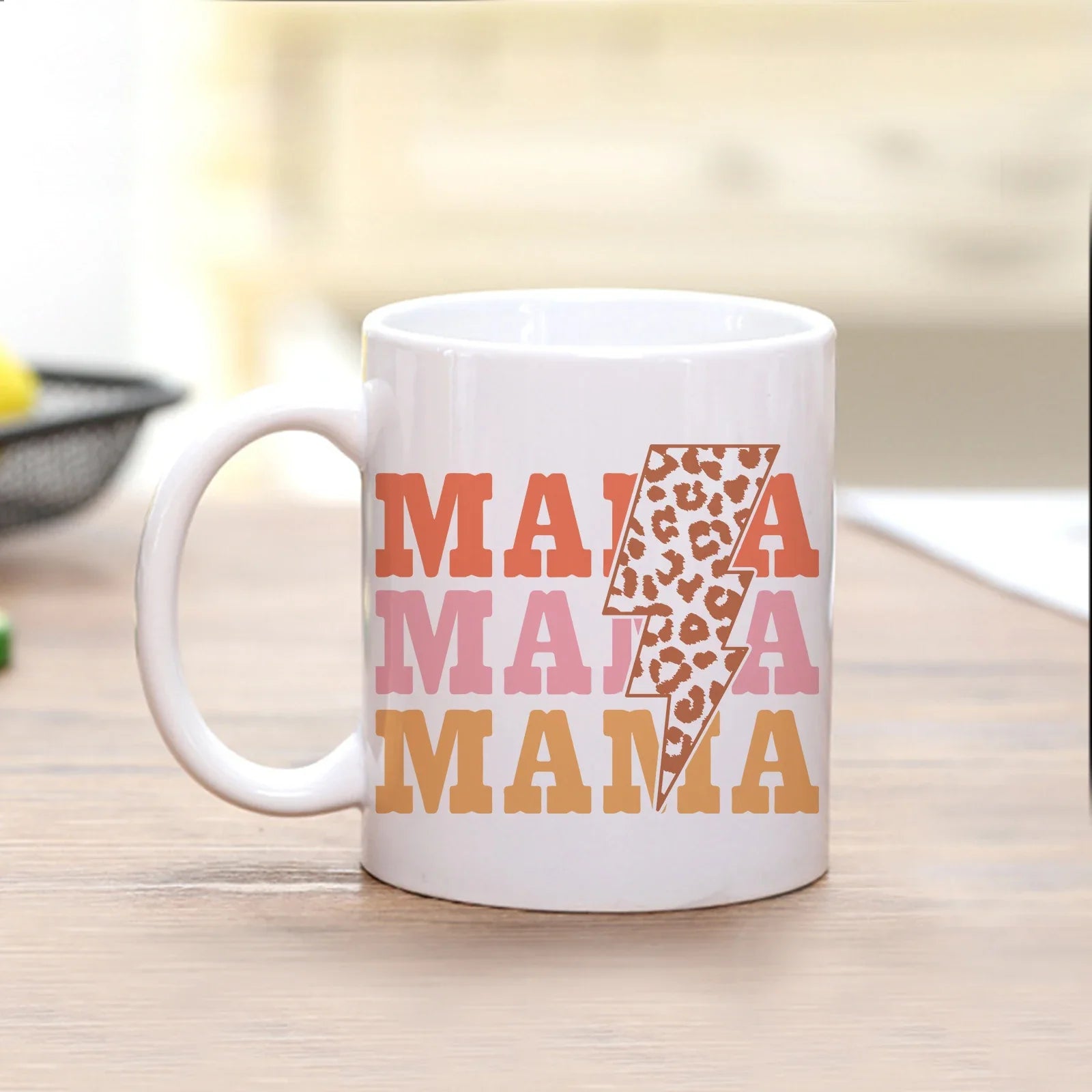 Colorful MOM Letter Love Rainbow Ceramic Mug - Perfect for Mother's Day - Cravinc