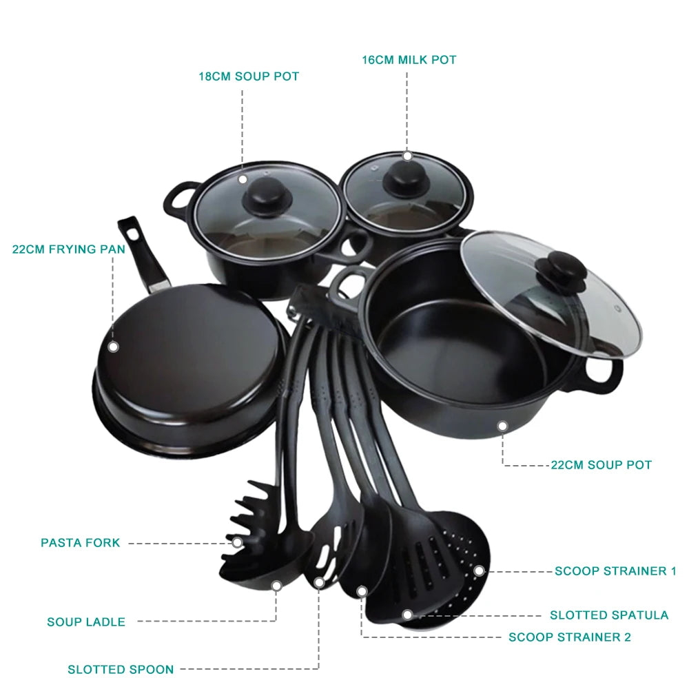 Cravinc™ 13-Piece Non-Stick Cookware Set