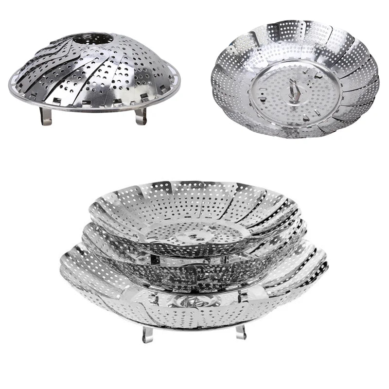 Cravinc™ Folding Stainless Steel Food Steamer Basket