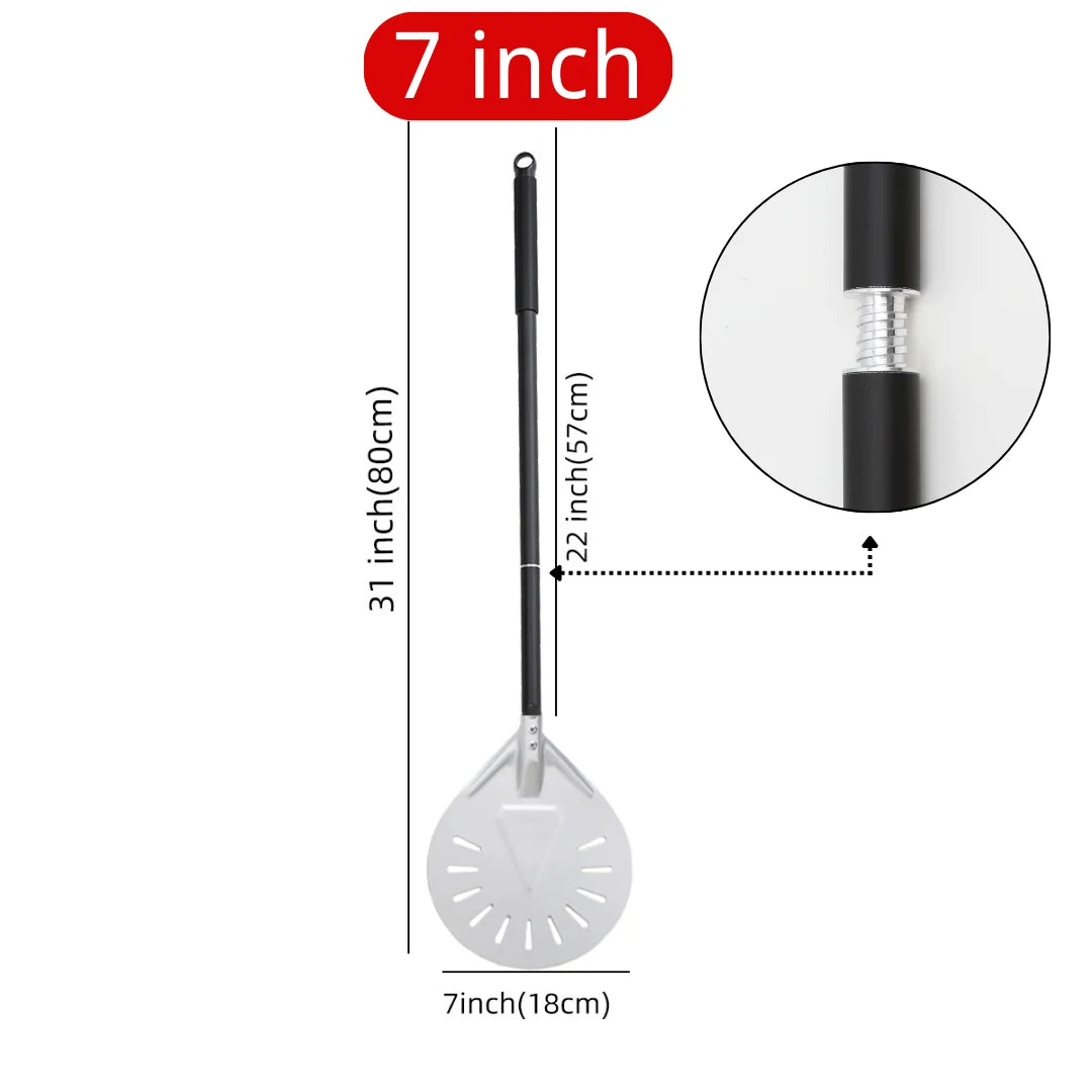 Cravinc 10-Inch Long Pizza Peel Adjustable Spatula Baking Tool Kitchen Utensil Nonstick Turner