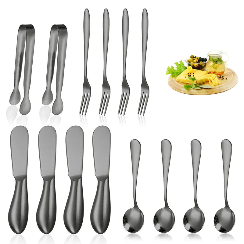 Cravinc 14-Piece Stainless Steel Kitchen Utensils Set and Tableware