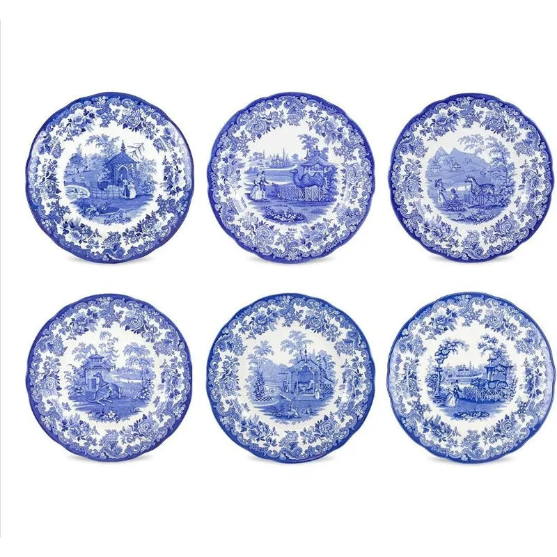 Cravinc 10.5-Inch Earthenware Plates Set for Dinner, Salad, Pasta, and Appetizer.