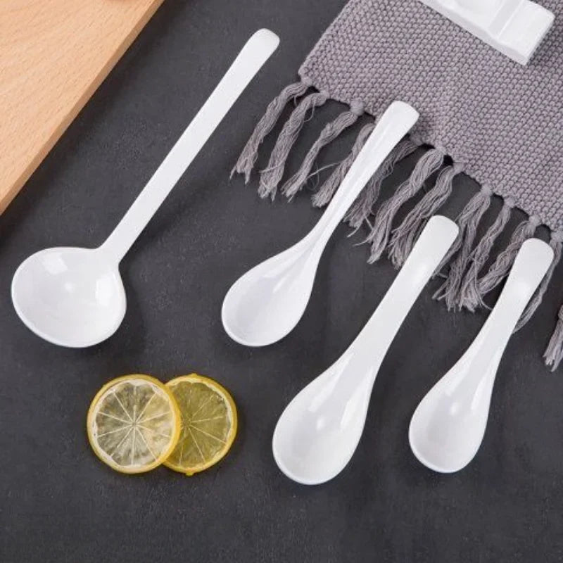 Cravinc 10-Piece Japanese Korean Soup Spoon Set- Durable Kitchen Utensils for Restaurants