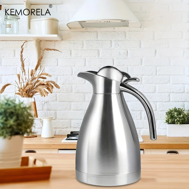 Cravinc 1.0L Stainless Steel Vacuum Insulated Water Kettle Hot Cold Coffee Tea Maker