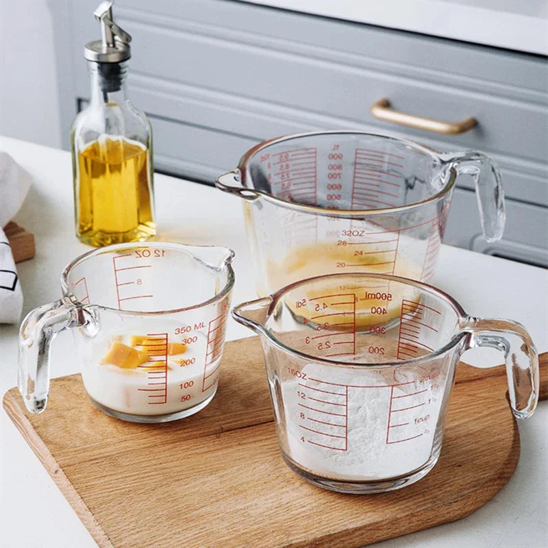 Cravinc 1000ml Glass Measuring Cup Kitchen Accessory with Scale, Microwave Safe