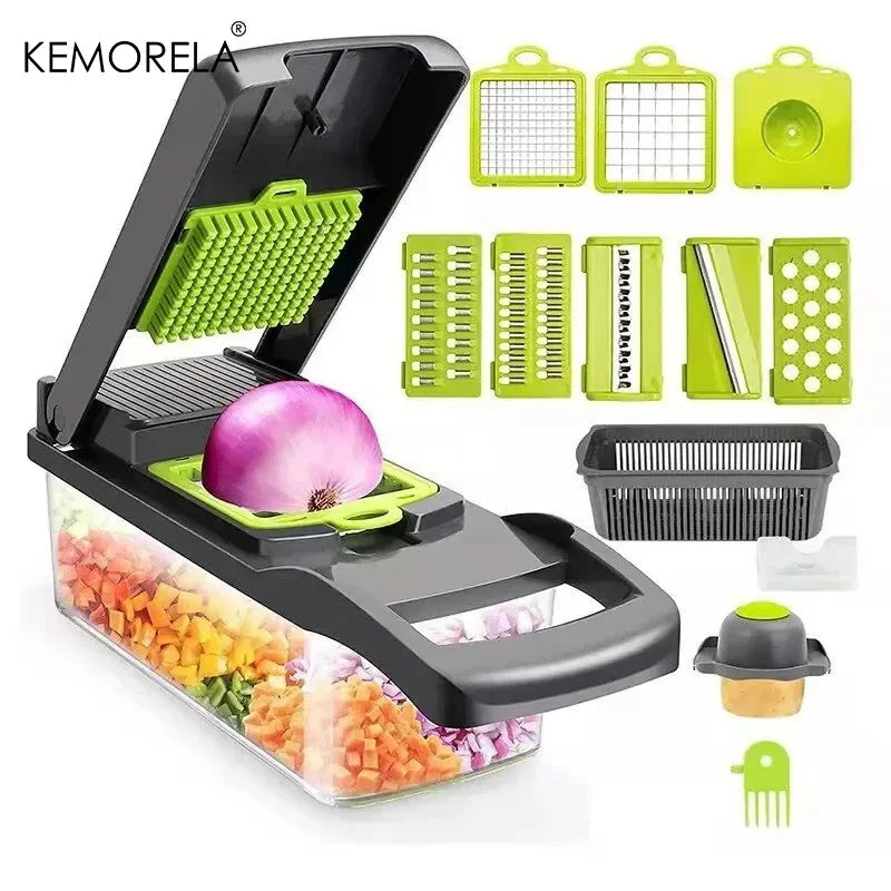 Cravinc 14-in-1 Vegetable Chopper and Slicer - Kitchen Must-Have for Easy Food Prep