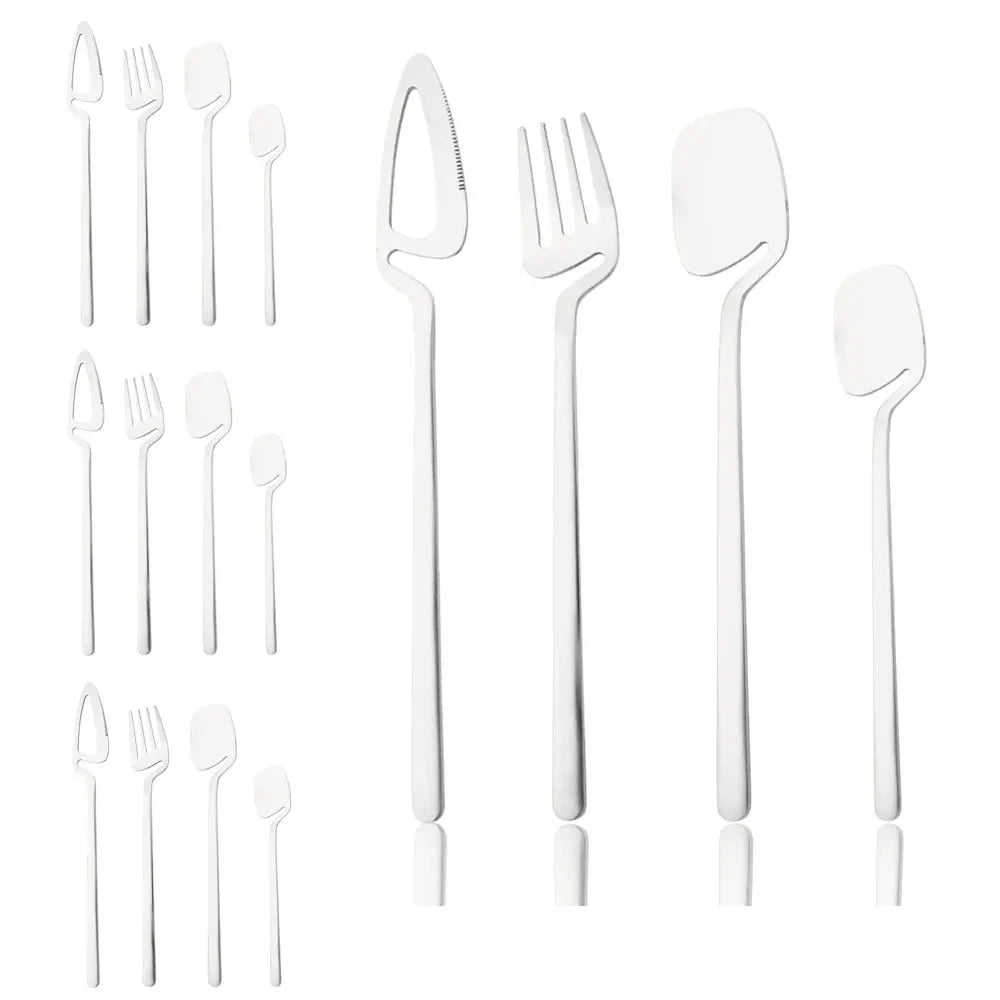 Cravinc 16-Piece Stainless Steel Cutlery Set for Dining and Parties