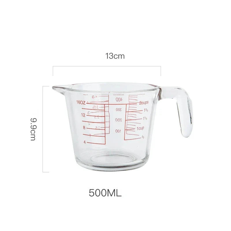 Cravinc 1000ml Glass Measuring Cup Kitchen Accessory with Scale, Microwave Safe