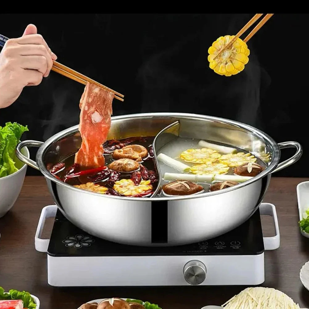 Cravinc™ 28cm Divided Stainless Steel Hot Pot