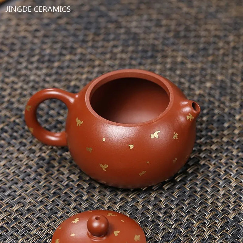 Cravinc 130ml Raw Ore Xishi Tea Pot - Yixing Purple Clay Teaware Beauty Kettle.