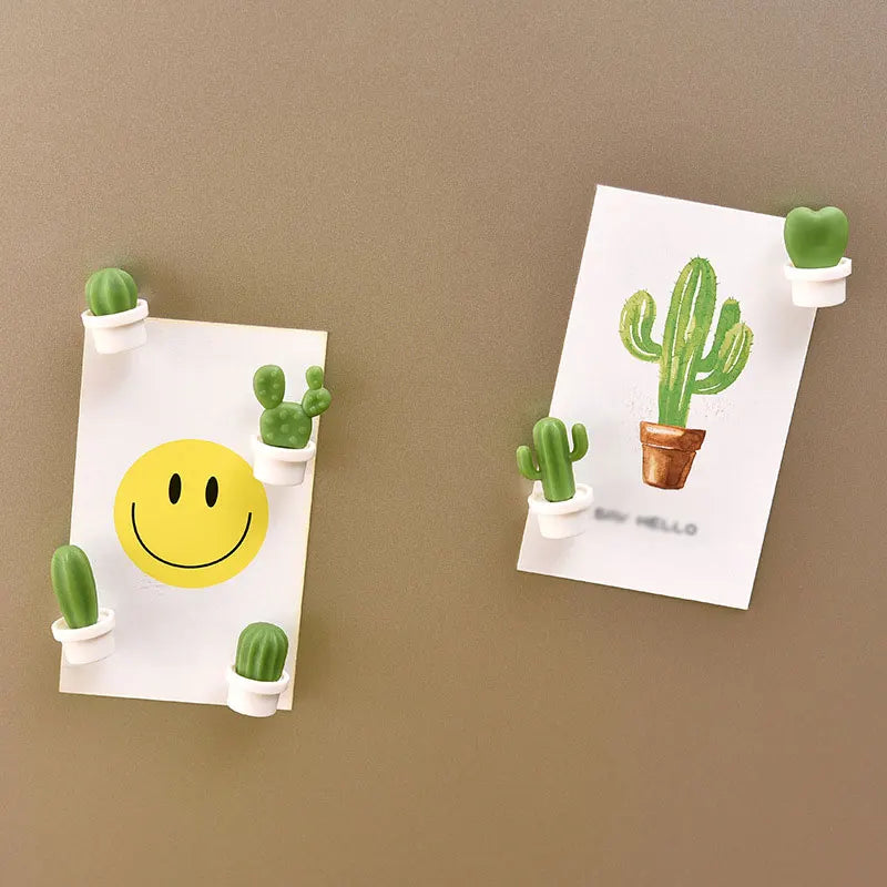 Cactus Fridge Magnets Set for Home Kitchen Decor by Cravinc