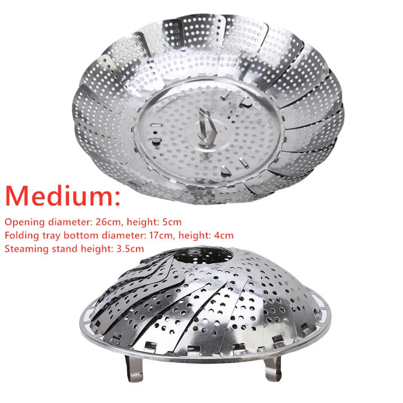 Cravinc™ Folding Stainless Steel Food Steamer Basket