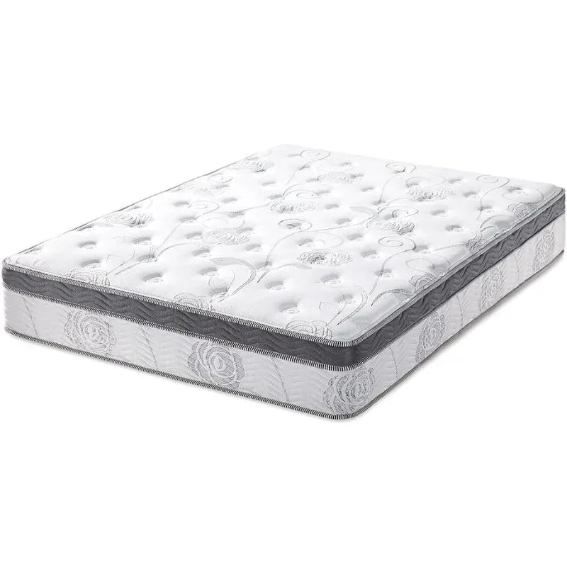 Cravinc 13 Inch Hybrid Memory Foam Pocket Spring Mattress for Support and Pressure Relief