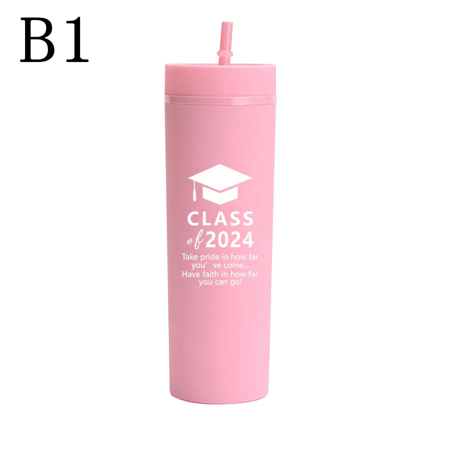 Cravinc 16oz Double Wall Skinny Tumbler - Graduation Season Cup Gift