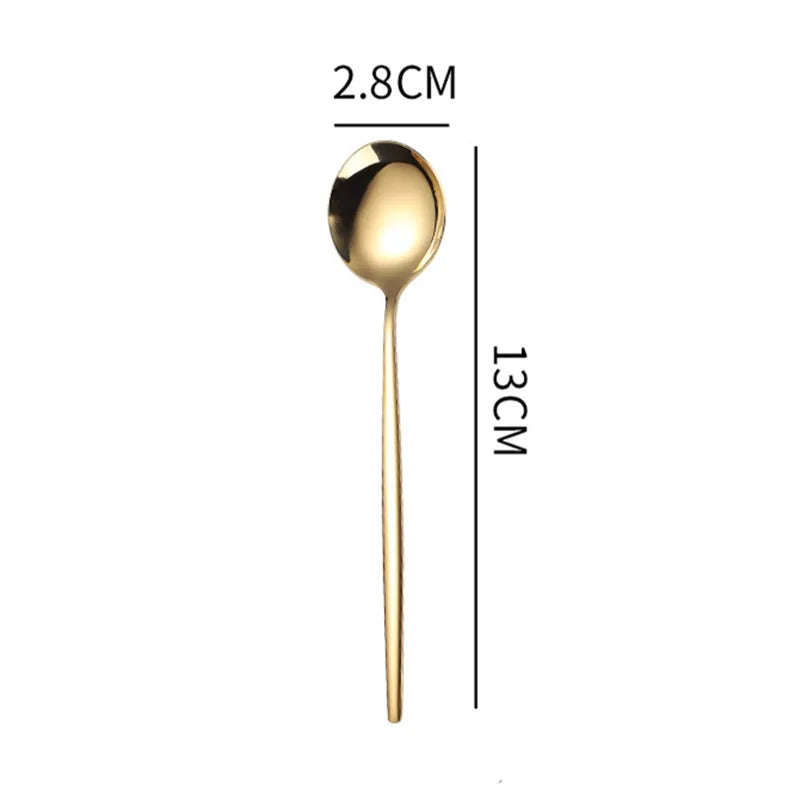 Cravinc 13CM Mini Stainless Steel Western Coffee Spoon Dessert Ice Cream Scoop