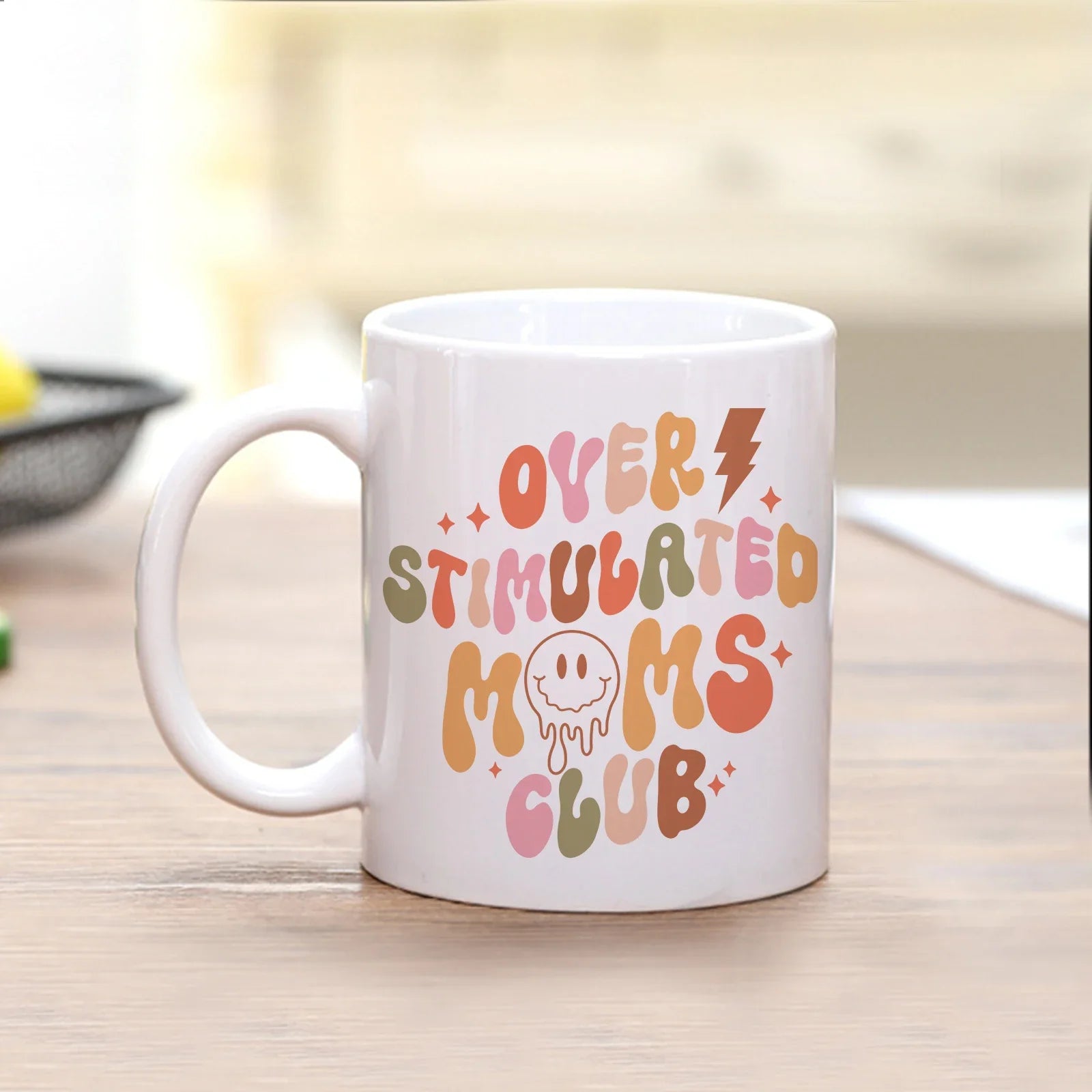 Colorful MOM Letter Love Rainbow Ceramic Mug - Perfect for Mother's Day - Cravinc