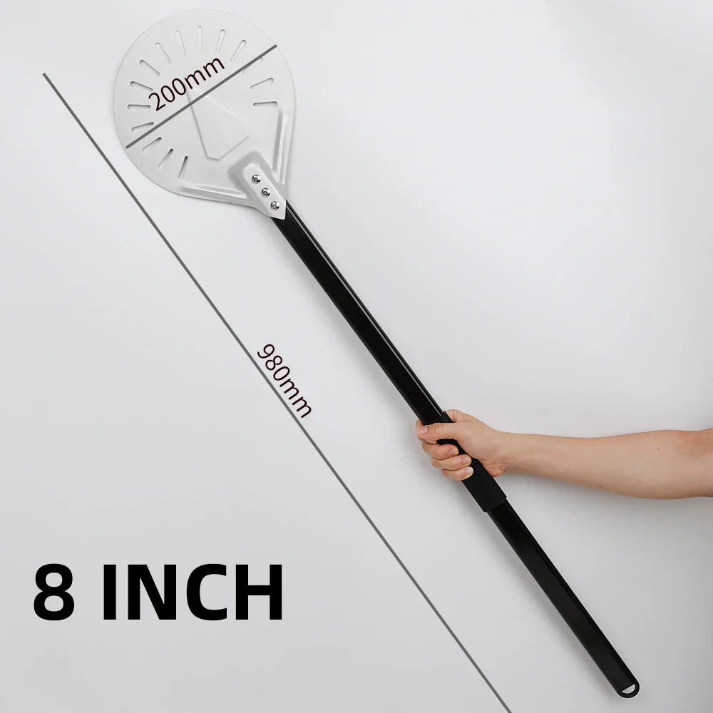 Cravinc 10-Inch Long Adjustable Pizza Peel Turner Shovel Baking Tool Nonstick Utensil