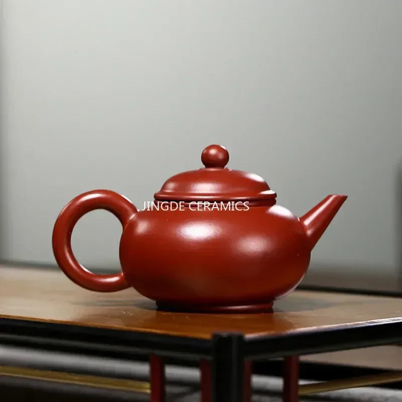 Cravinc 120ml Dahongpao Tea Pot: Handmade Yixing Purple Clay Teapot Beauty Kettle