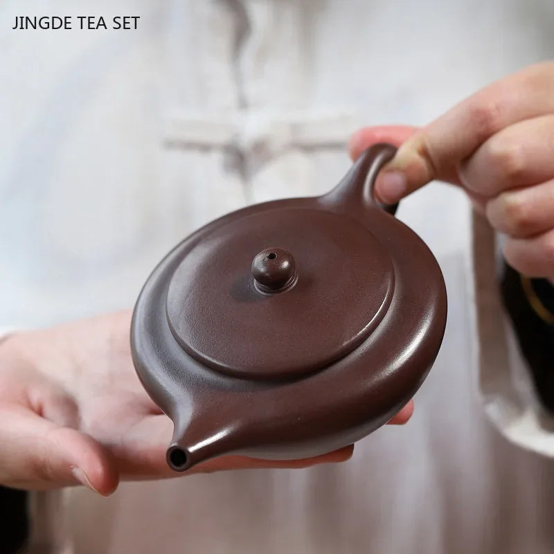 Cravinc 160ML Yixing Purple Clay Teapot: Fine Raw Mineral Mud Filter Pot Tea Set