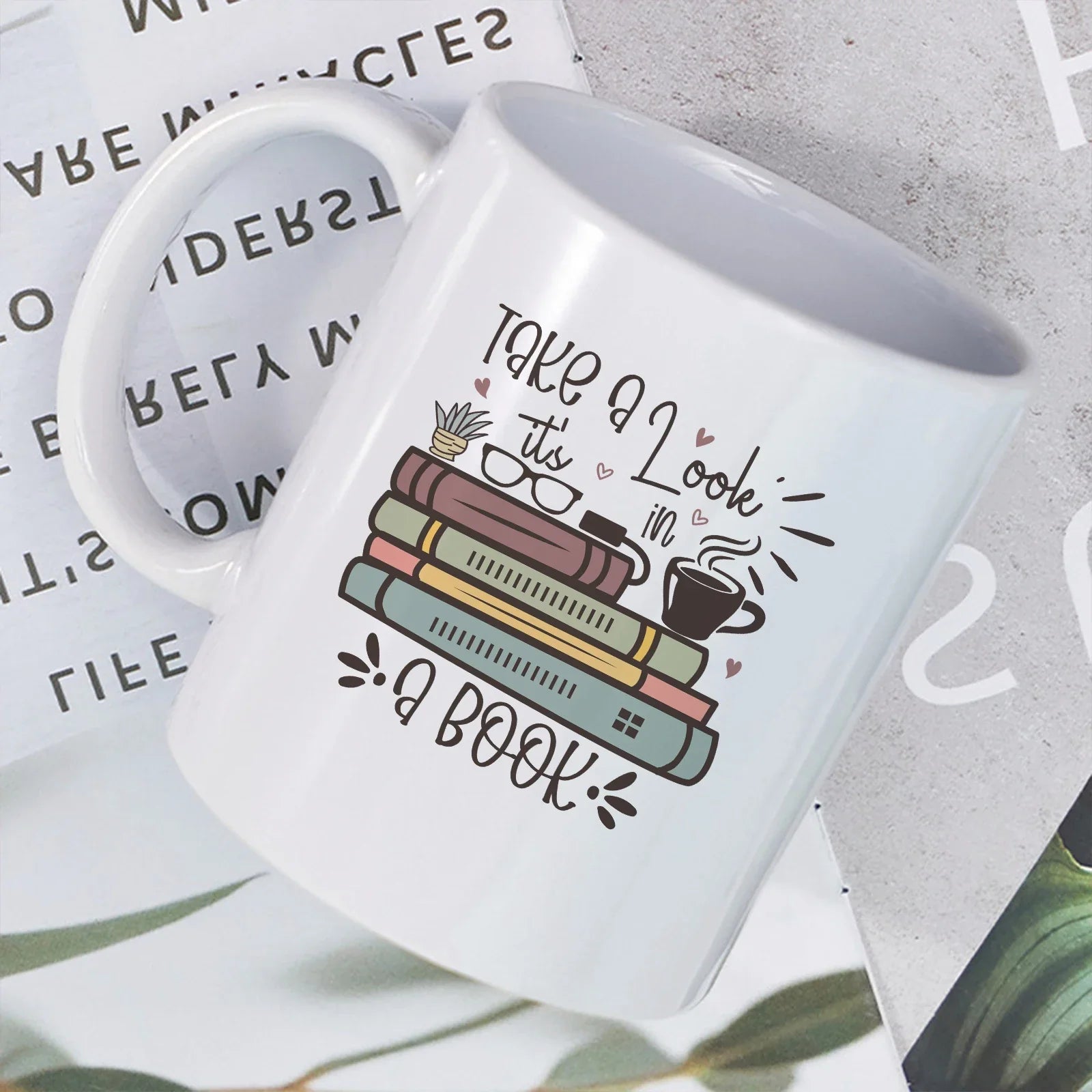 Cravinc 11oz Library Coffee Mug for Reading Lovers