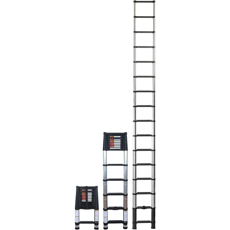 Cravinc 15.5ft Telescoping Ladder ANSI Type 1A-300lbs