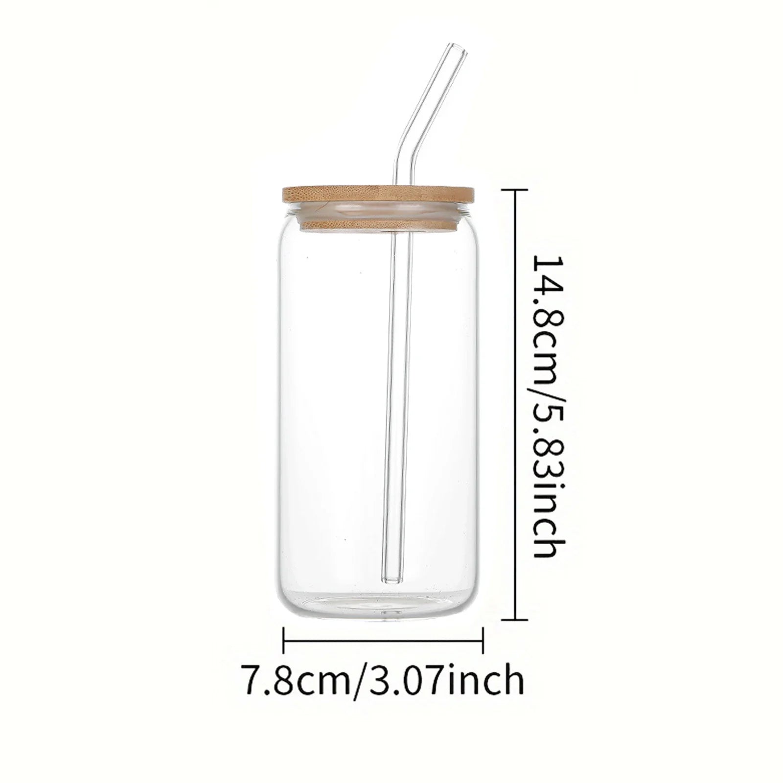 Cravinc 16oz High Borosilicate Glass with Bamboo Lid, Wedding Gift for Bride